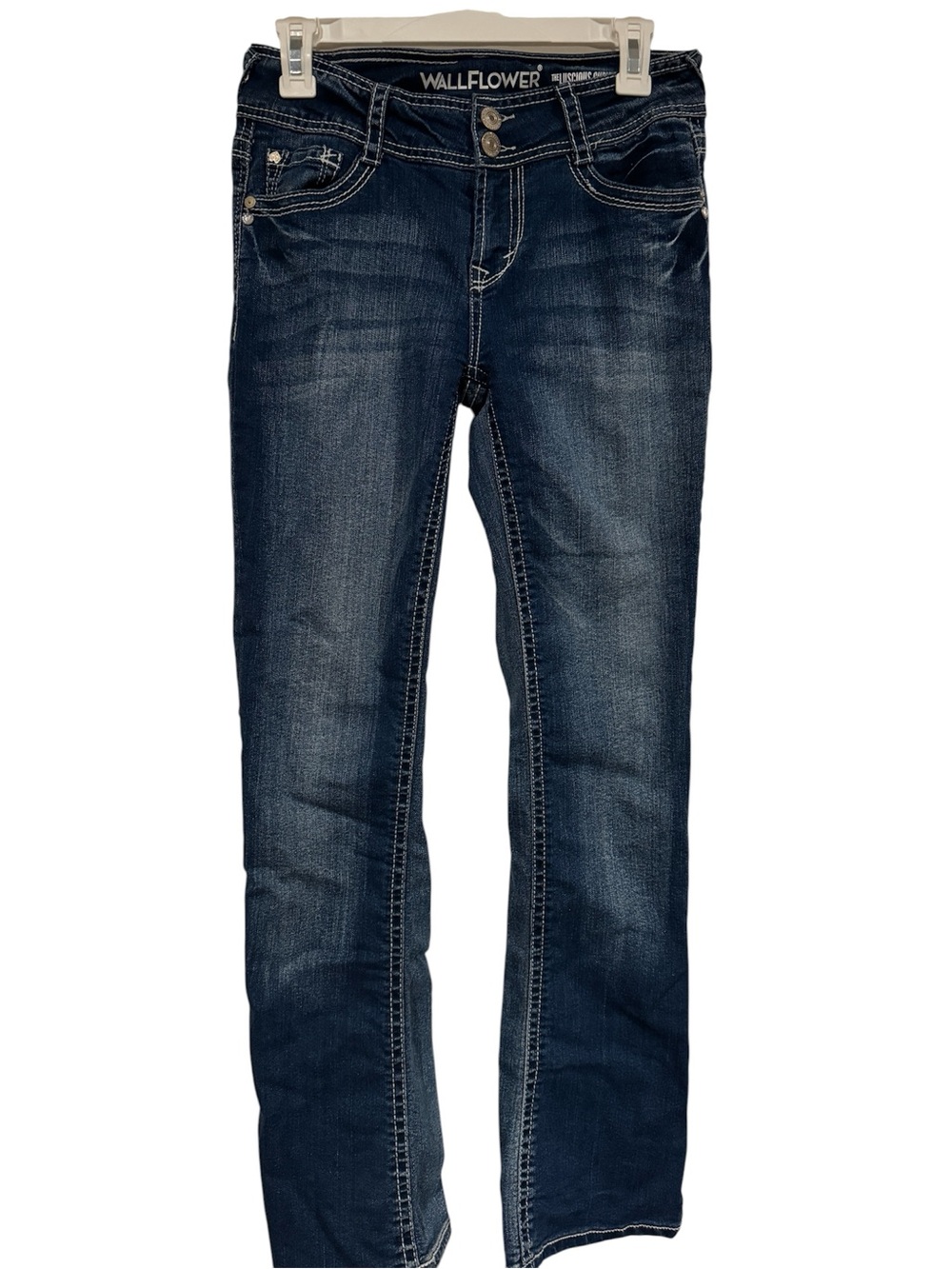 Wallflower Women's Dark Indigo Skinny Jeans